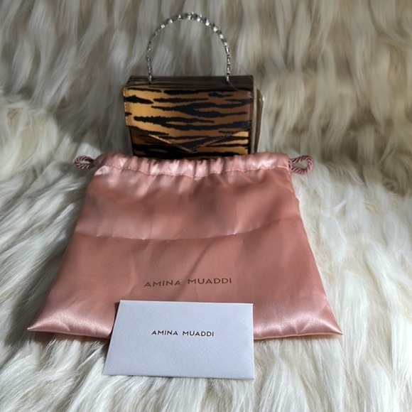 AMINA MUADDI Swarovski cristals tiger prints bag - Picture 14 of 14